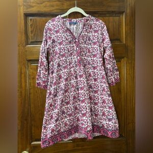 Elegant Pink Floral Women's Mini Dress